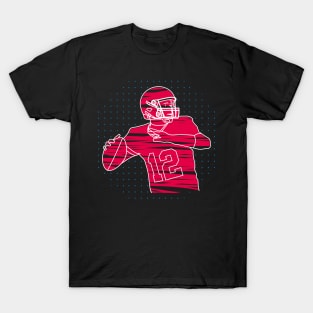 football player ready to pass the ball dark editions T-Shirt